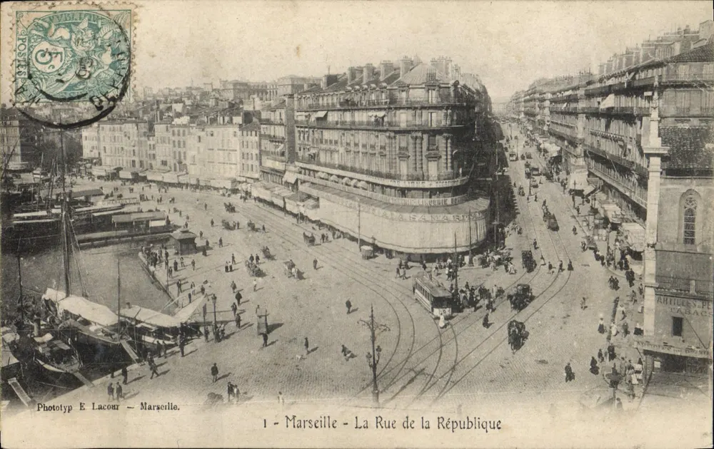 Marseille — Rue de la République — Phototyp E. Lacour - Frente