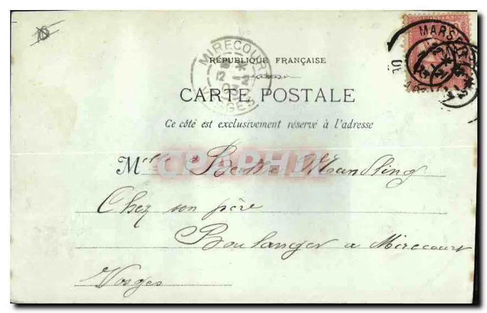 Marselha — Rue de la République — Fototipia E. Launay, 19e rue Thudanah - Verso