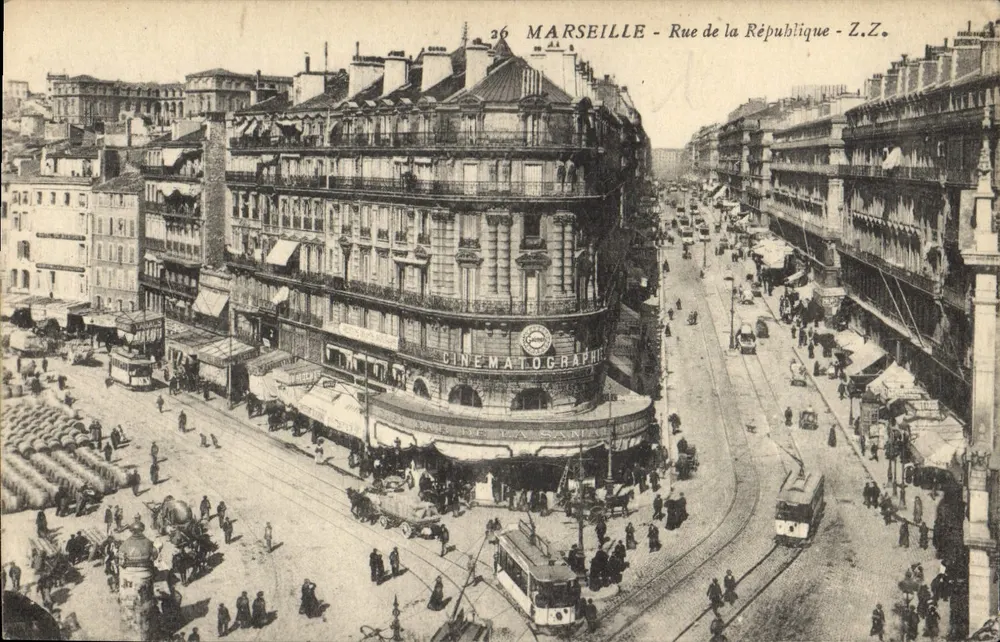 Marselha - Rue de la République - Z.Z. - Cinématographie de la Santal - Frente