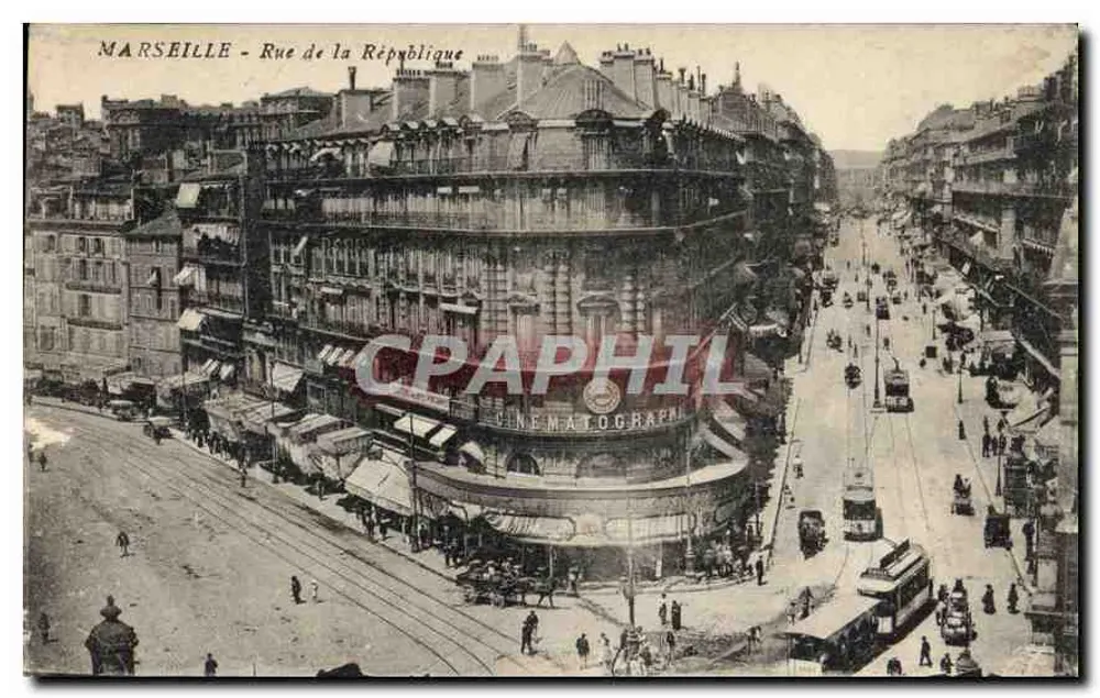 MARSEILLE - Rue de la République — Cinématograph - Frente