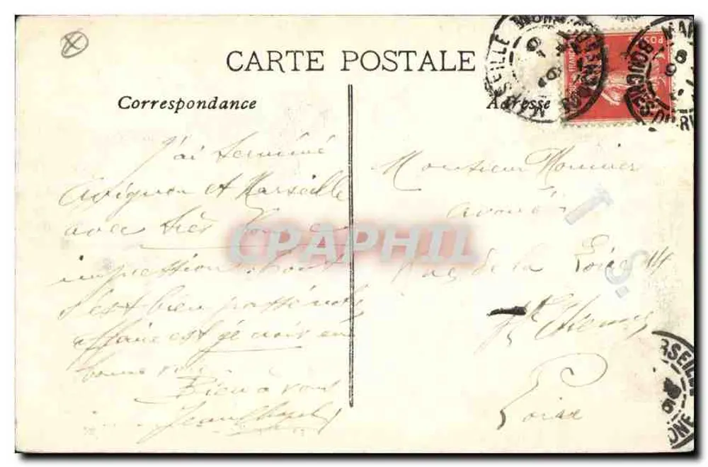 Marselha — Rue de la République — Editor Art et Industrie, n°20 - Verso