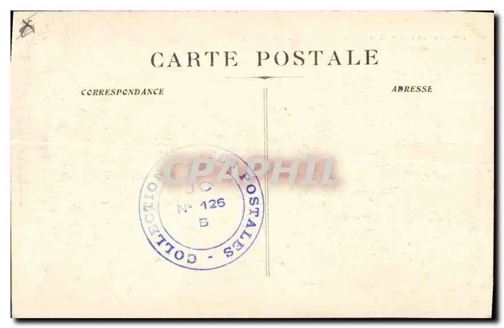 Marselha - Rue de la République — vista urbana com trams e pedestres — editor A. Samares, n°1 - Verso