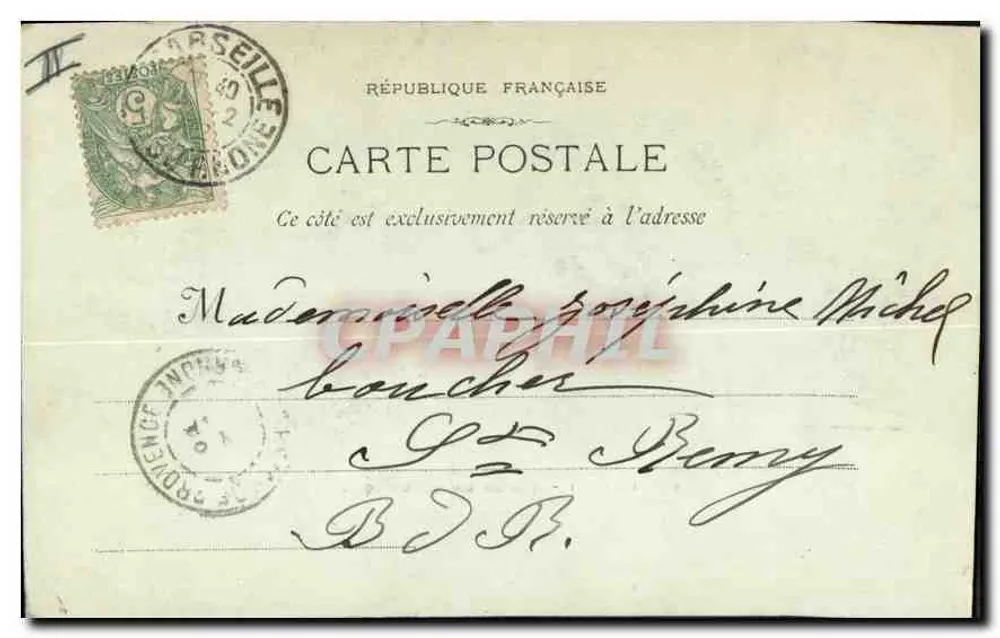Marseille - 1 - Rue de la République — vista da Samaritaine — Phot. Lacour - Verso