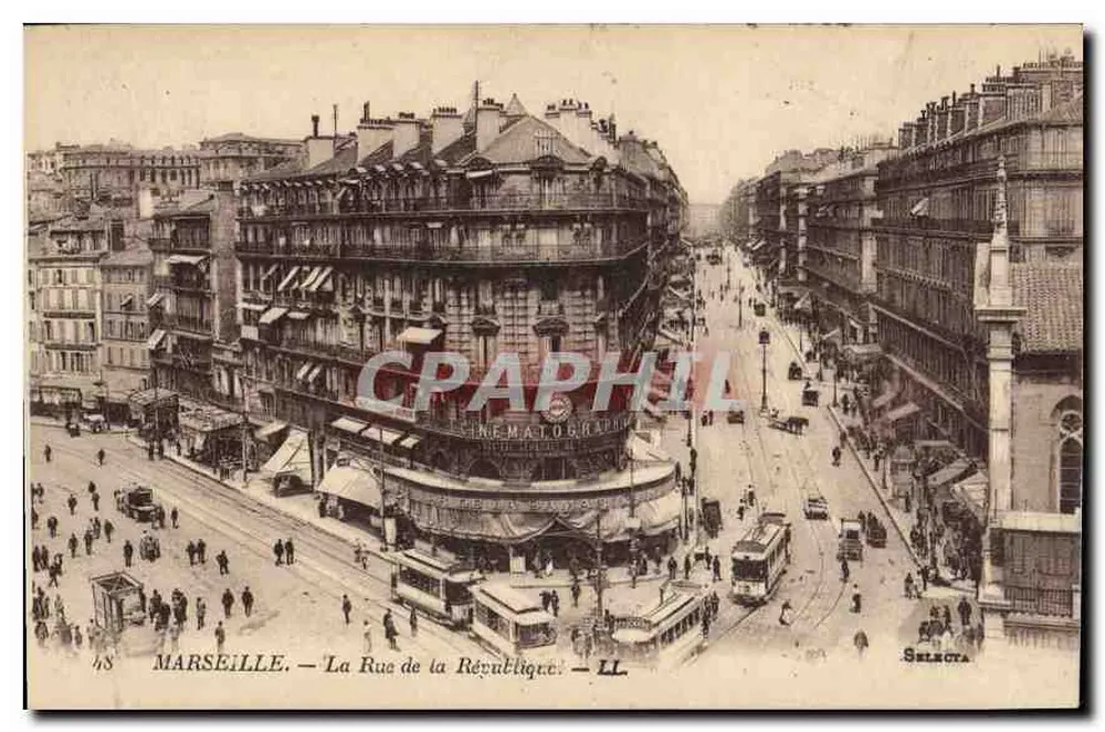 MARSEILLE — A Rue de la République — SELCOTA, n° 48 - Frente