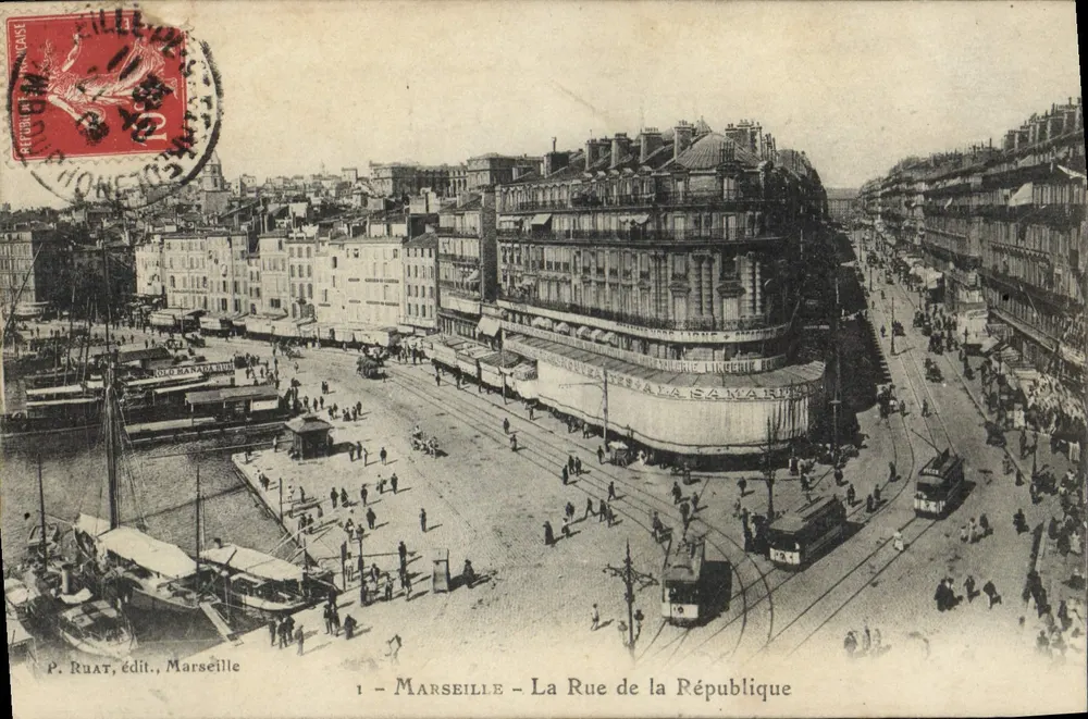 Marseille — La Rue de la République — P. Ruat, editor, Marseille - Frente