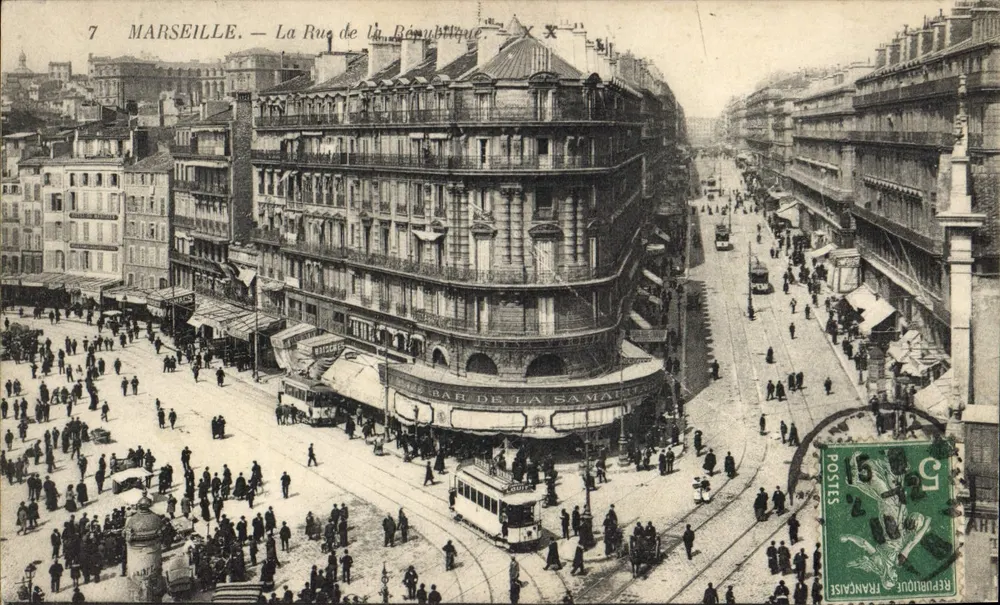 Marselha — A Rue de la République — Editor desconhecido, n°7 - Frente