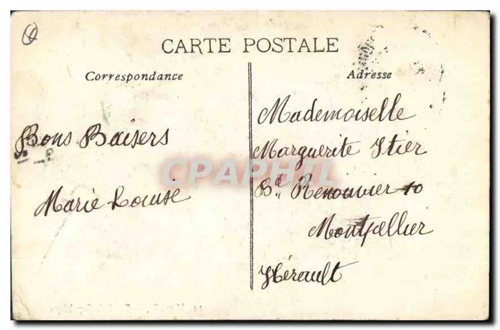 Marseille, Rue de la République — vista da praça com edifícios e tráfego — editor desconhecido, n° 20 - Verso
