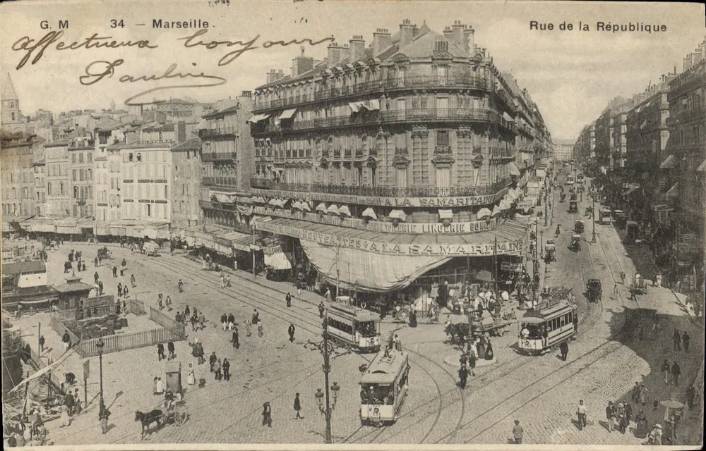 Marseille — Rue de la République — G. M. 34 - Frente