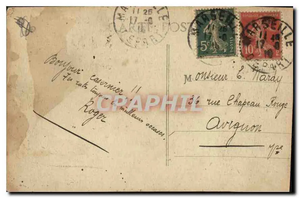 MARSEILLE - Rue de la République — Cinéma Tocraphy — editor Z.A. n°26 - Verso