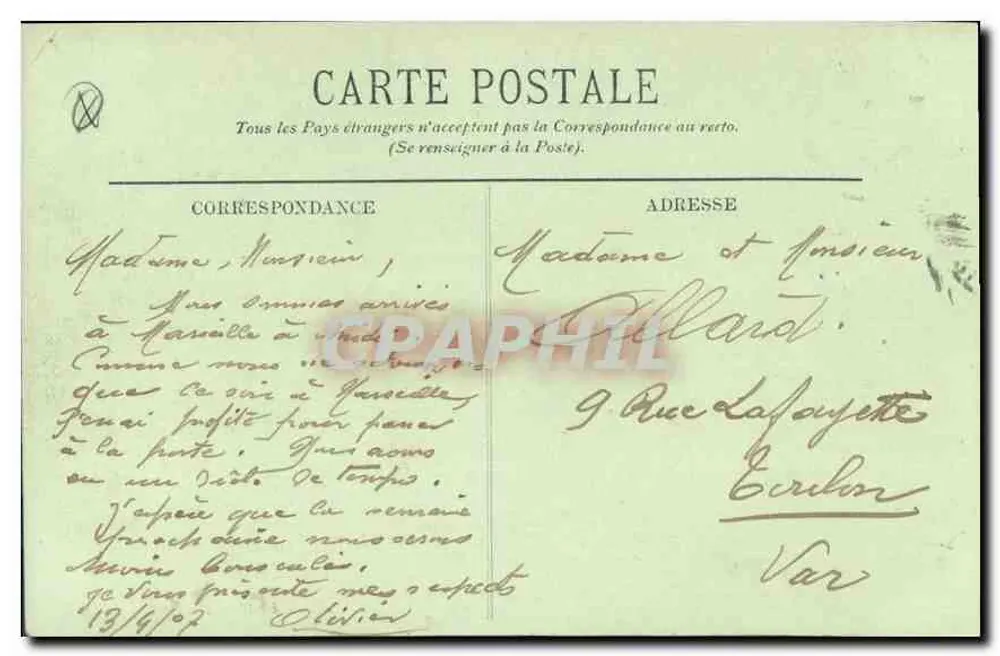 MARSEILLE — O Cais do Porto — LL. — n°67 - Verso