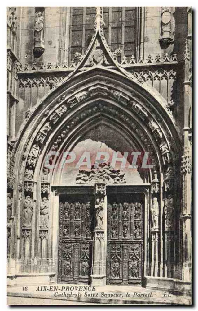 Aix-en-Provence — Kathedrale Saint-Sauveur, der Portal — Verlag L. L. - Vorderseite