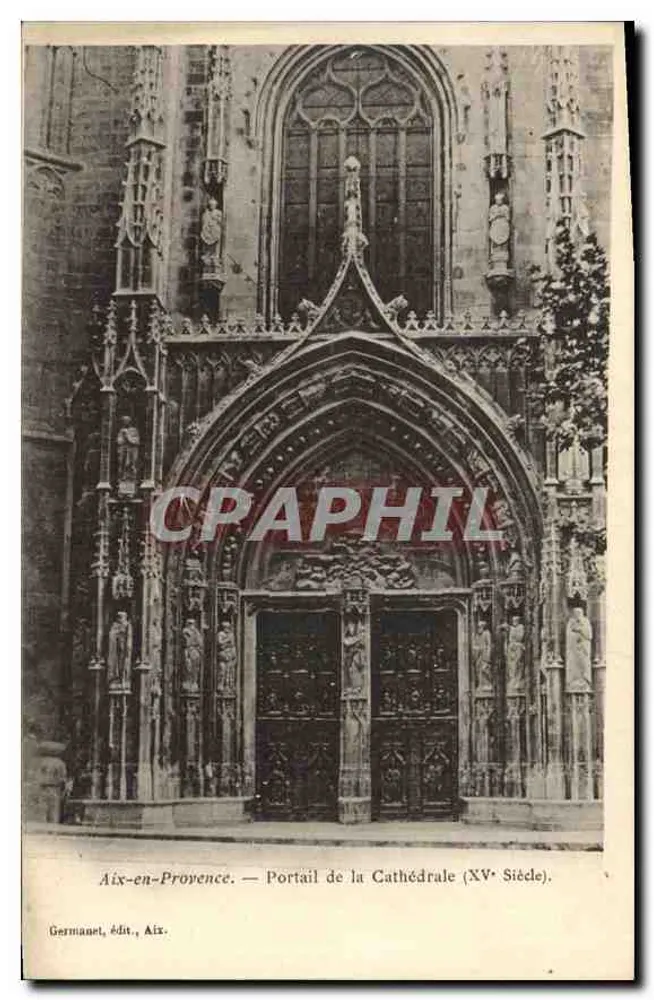 Aix-en-Provence — Portal der Kathedrale (15. Jahrhundert) — Germanet, Verlag, Aix. - Vorderseite