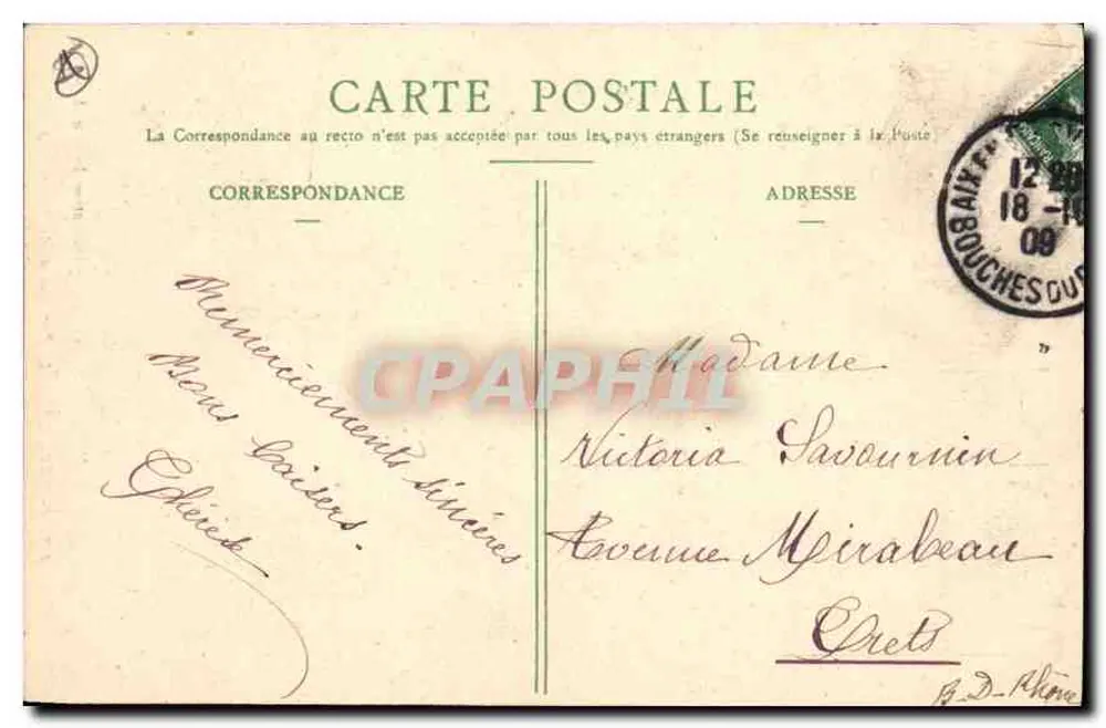 AIX-EN-PROVENCE — Ansicht des Kathedralportiks — Sammlung Jaussaud - Rückseite