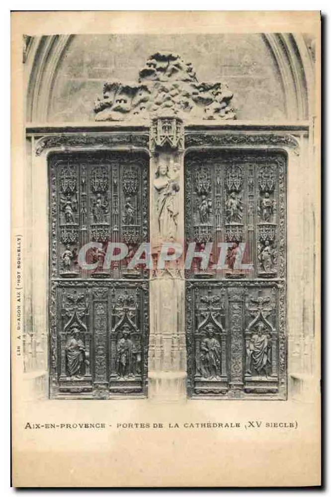 Aix-en-Provence — Tore der Kathedrale (15. Jahrhundert) — Dragon & H. Bounielly - Vorderseite