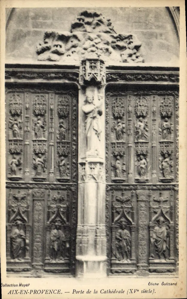 Aix-en-Provence — Tor zur Kathedrale (15. Jahrhundert) — Guittard Photo - Vorderseite
