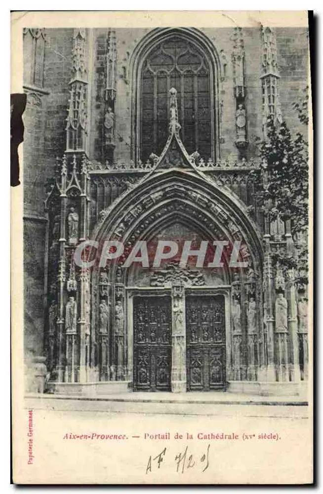Aix-en-Provence — Portal der Kathedrale (15. Jahrhundert) — Papourette Germanne - Vorderseite