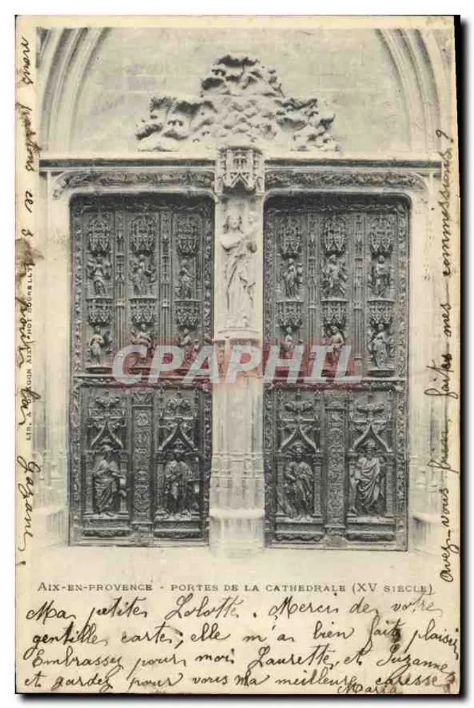 Aix-en-Provence — Tore der Kathedrale (15. Jahrhundert) — Verlag nicht sichtbar - Vorderseite