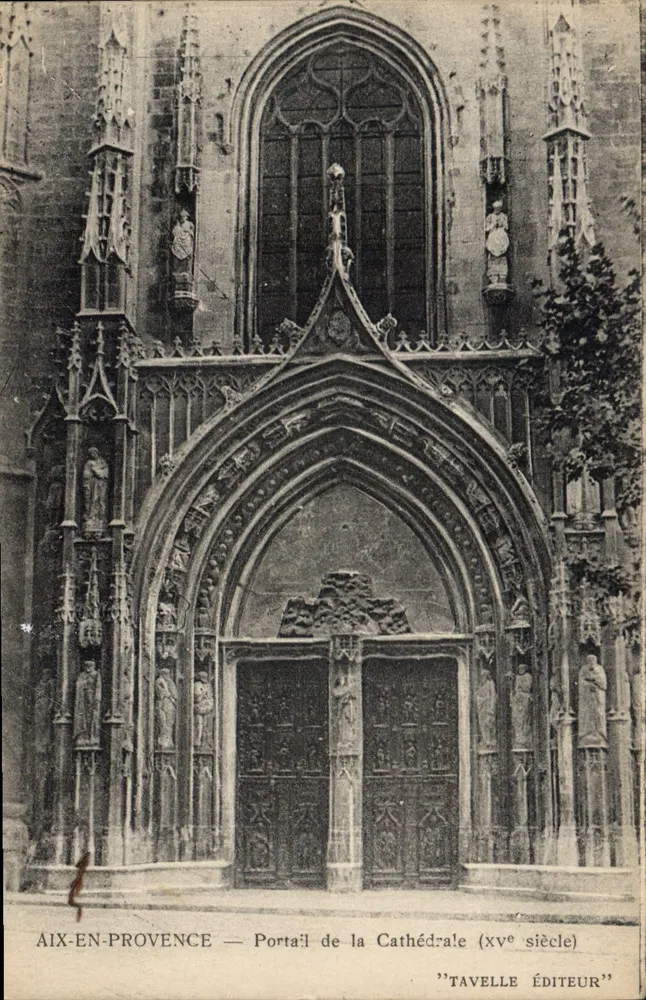 Aix-en-Provence — Portal der Kathedrale (15. Jahrhundert) — Verlag Tavelle - Vorderseite