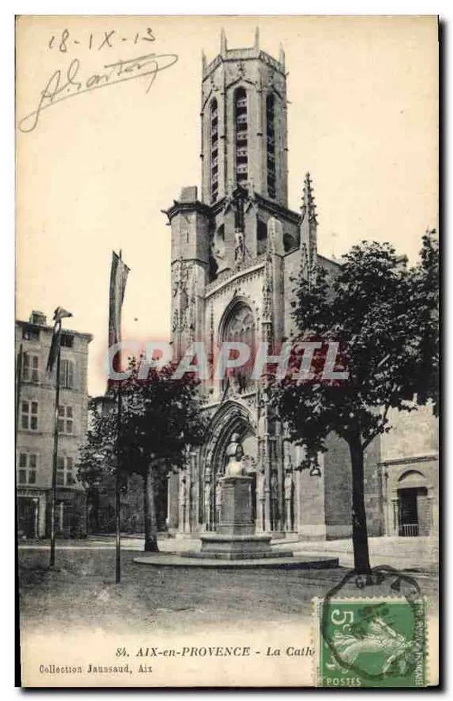 Aix-en-Provence — A Catedral — Coleção Janusaud, Aix - Frente