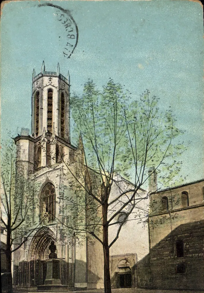 Igreja de São Pedro de Dijon — vista da fachada e da torre — editor não identificado - Frente