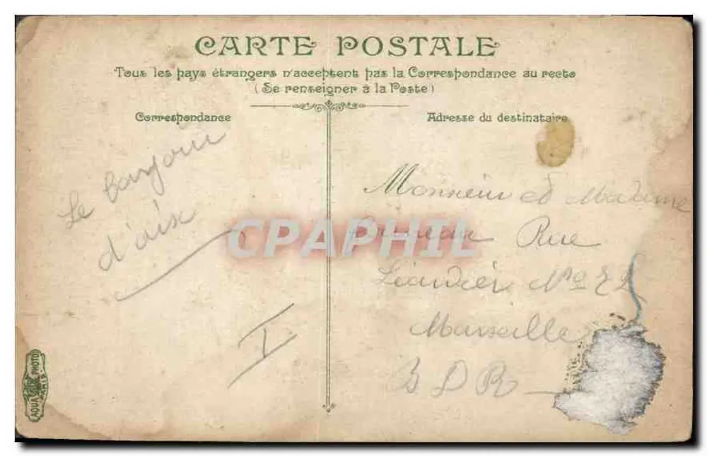 Igreja de São Pedro de Dijon — vista da fachada e da torre — editor não identificado - Verso