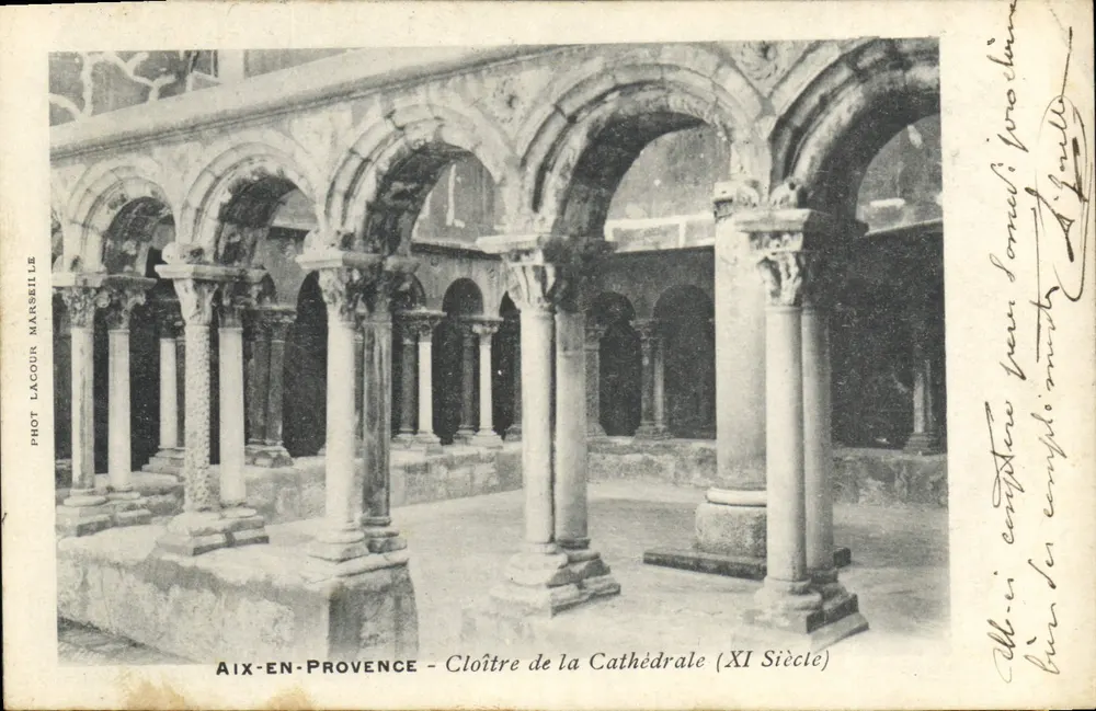 Aix-en-Provence — Cloître da Catedral (século XI) — Fot. Lacour, Marselha - Frente