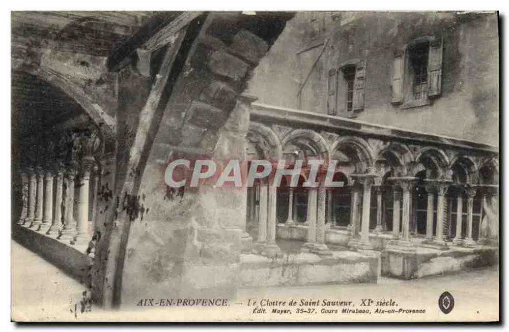 O Claustro de São Salvador — Século XI — Édit. Mayer, 35-37, Cours Mirabeau, Aix-en-Provence - Frente