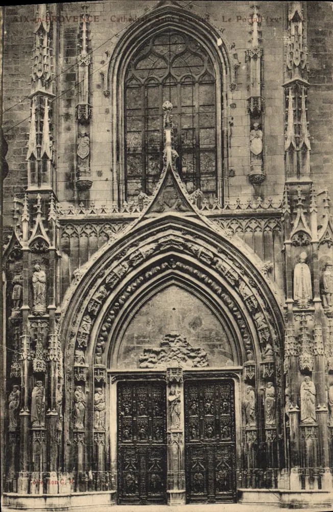 Aix-en-Provence - Kathedrale Saint-Sauveur - Der Portal (15. Jahrhundert) - Vorderseite