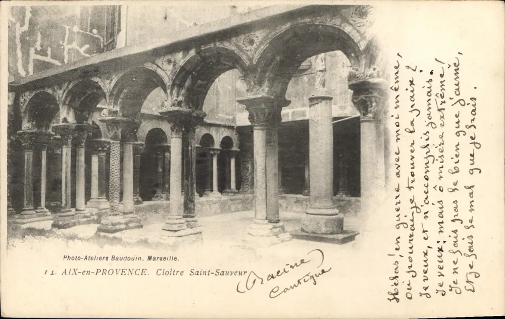 Cloître Saint-Sauveur — Aix-en-Provence — Photo-Ateliers Baudouin, Marselha - Frente
