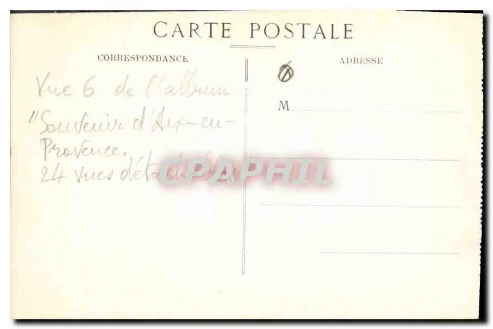 Aix-en-Provence — Claustros da Catedral (século XI) — Coll. Jaussau, Aix - Verso
