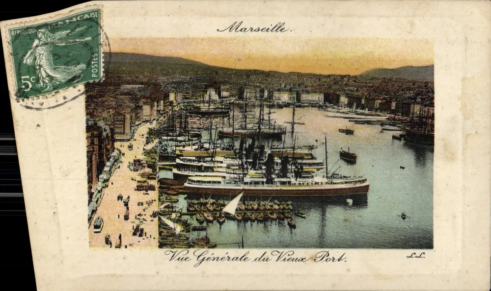 Allgemeiner Blick auf den Alten Hafen — Marseille — L.L. - Vorderseite