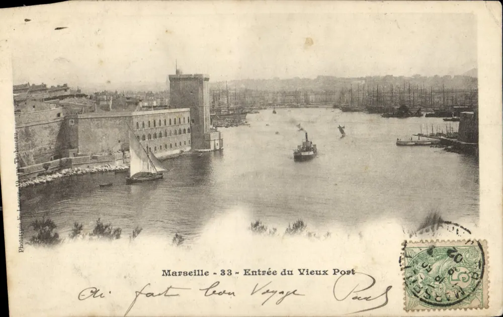 Marseille - 33 - Eingang zum Vieux Port — Phototypie F. Lecomte & Cie, Thibouville - Vorderseite