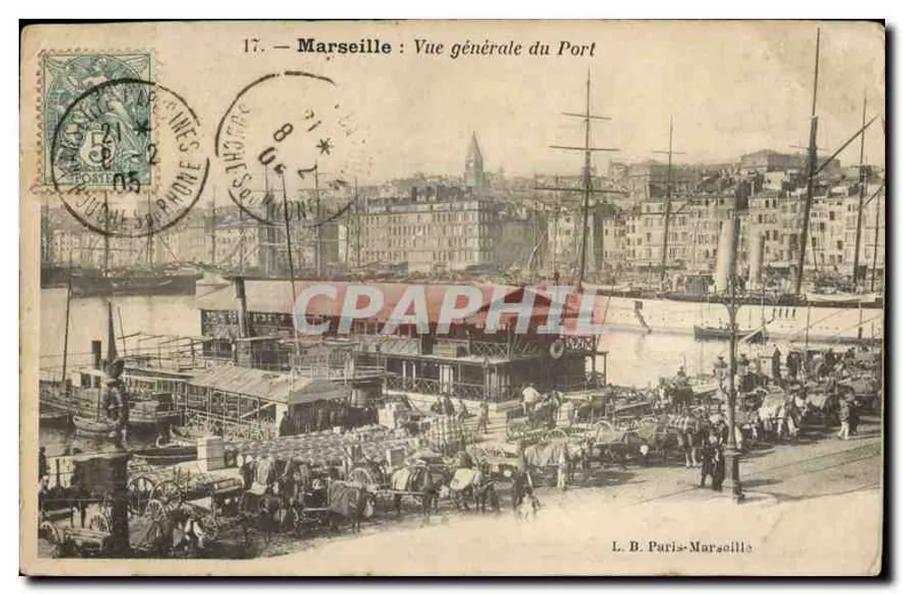 Marseille : Vista geral do Porto — L. B. Paris-Marseille, n°17 - Frente