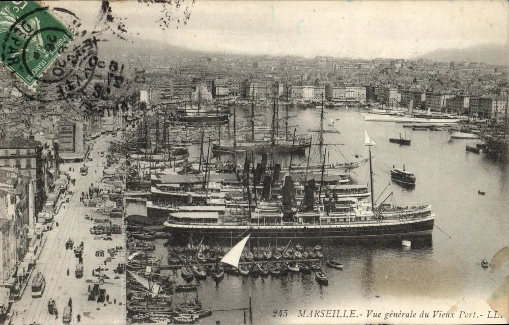 MARSEILLE — Allgemeiner Blick auf den Vieux Port — LL. n° 245 - Vorderseite