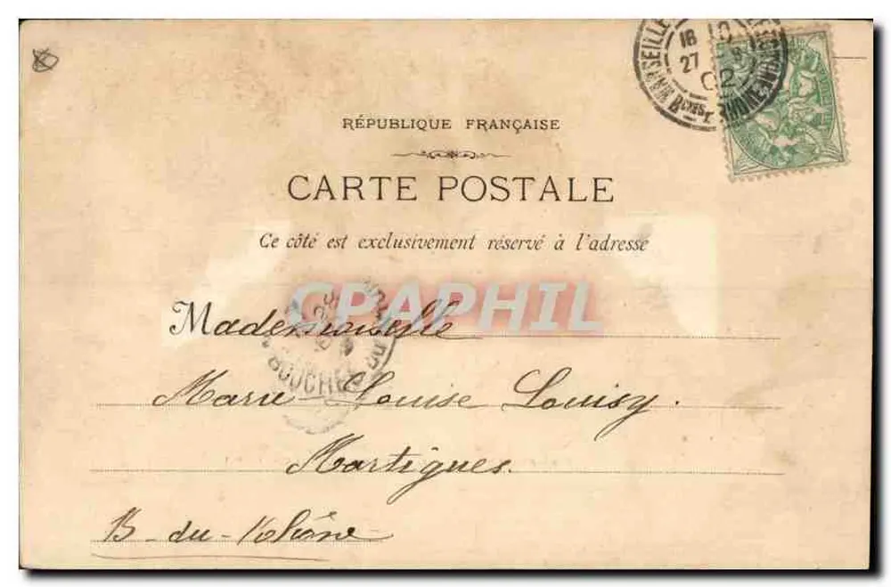 Marseille — Der Eingang zum Vieux Port — Phot Lacour, Nr. 54 - Rückseite