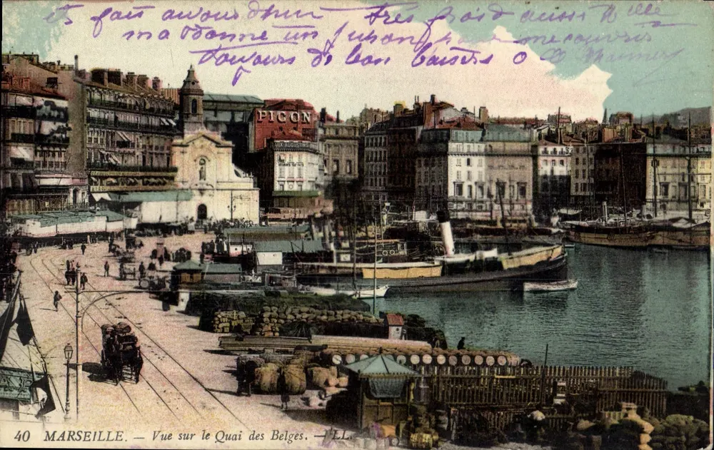 Marseille — Ansicht des Quais des Belges — Picon, Nr. 40 - Vorderseite