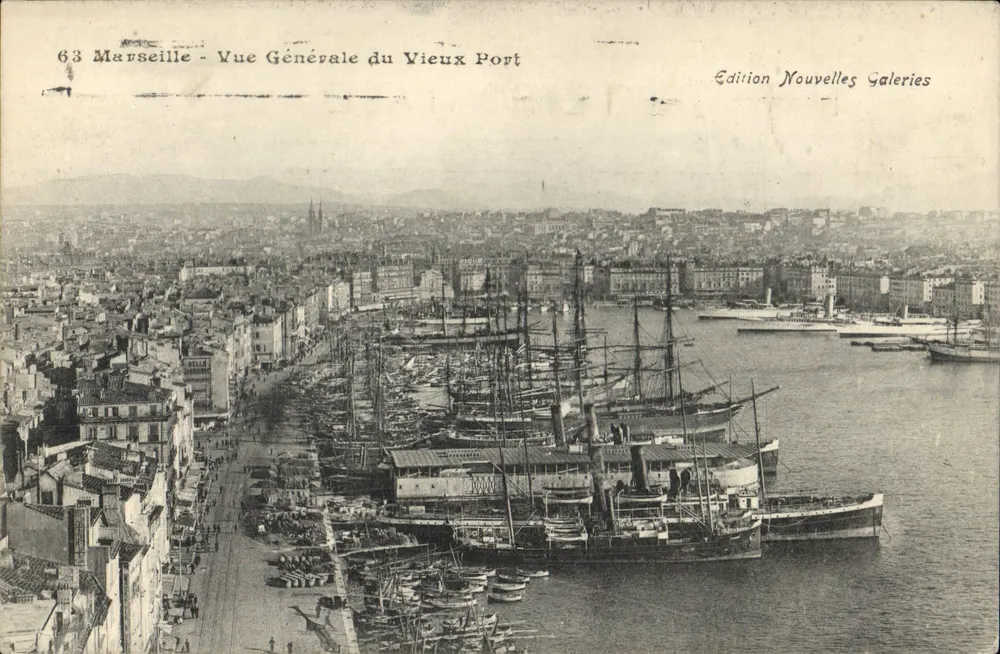Marseille - Allgemeiner Blick auf den Alten Hafen — Edition Nouvelles Galeries, Nr. 63 - Vorderseite