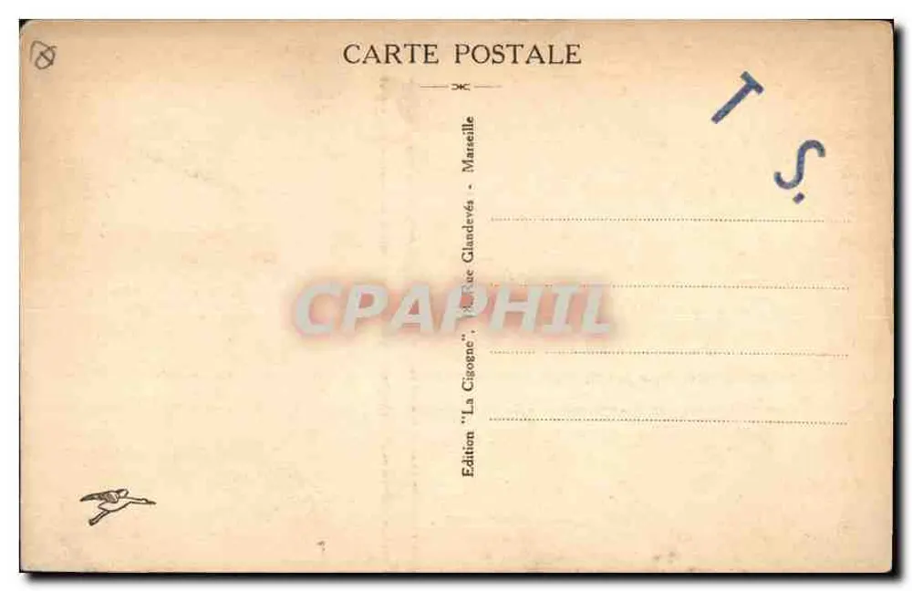 Marselha - O Velho Porto — vista aérea — Edição 'La Cisogne', n°219 - Verso