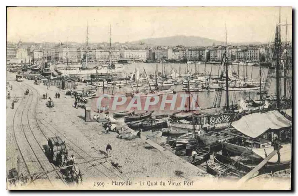Marseille - Le Quai du Vieux Port — Verlag V. Lainour, Nr. 2509 - Vorderseite