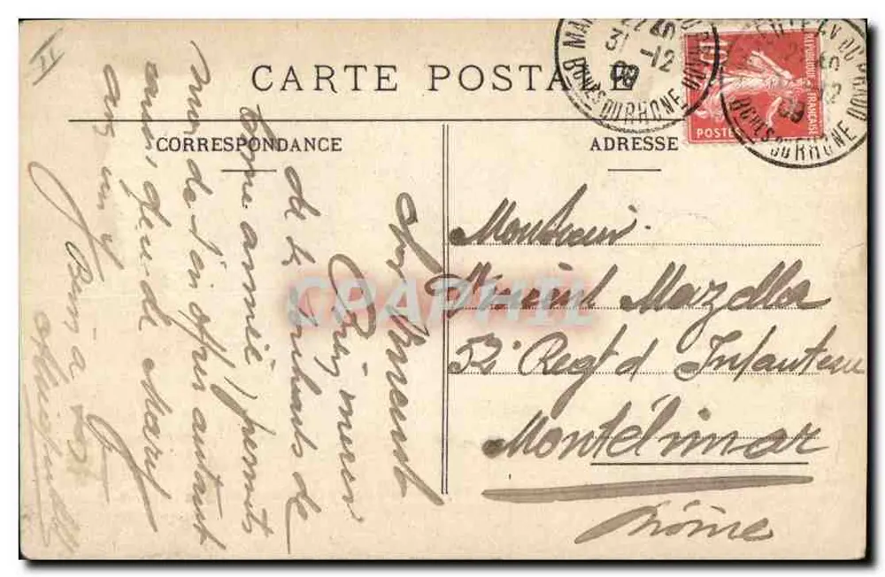 Marseille — Ein Eckchen des Alten Hafens — IMP. MOULLOT - MARSEILLE - Rückseite