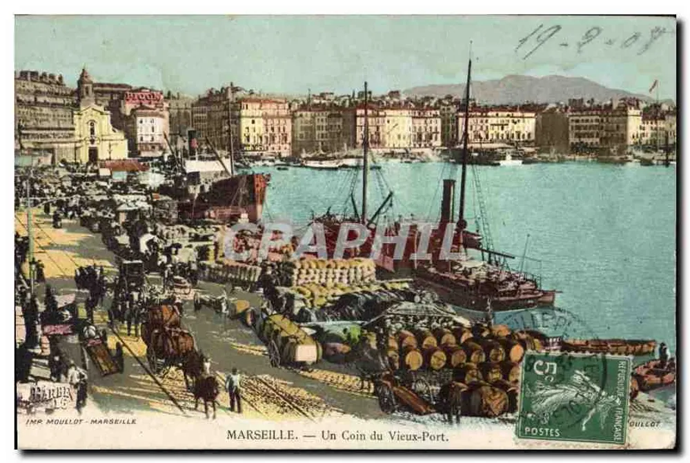 Marseille — Ein Eckchen des Alten Hafens — Impr. Mouelot-Marseille - Vorderseite