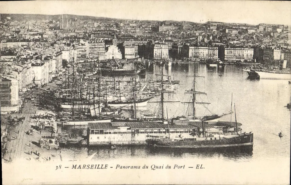 Marseille — Panorama des Hafens — EL. - Vorderseite