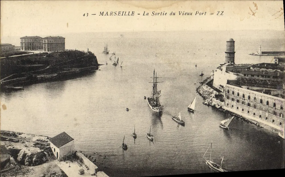 Marseille — Ansicht des Alten Hafens — 7Z - Vorderseite