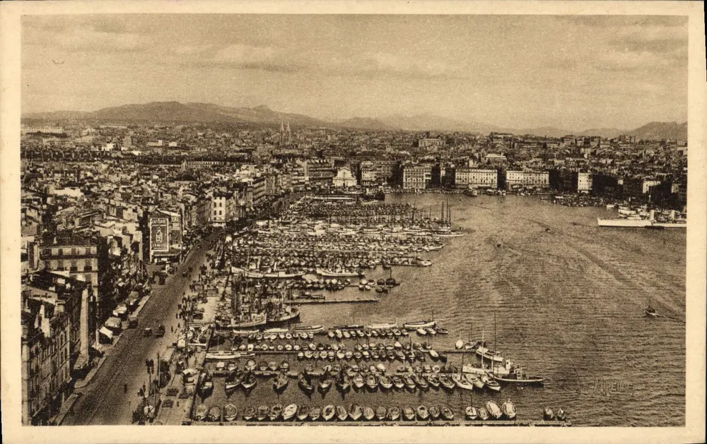 Marseille — Blick auf den alten Hafen vom Transbordeur-Brücke — Verlag Atrelio - Vorderseite