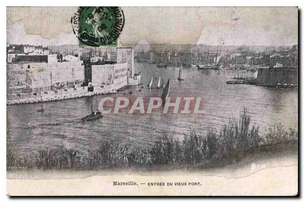 Marseille — Eingang zum Alten Hafen - Vorderseite