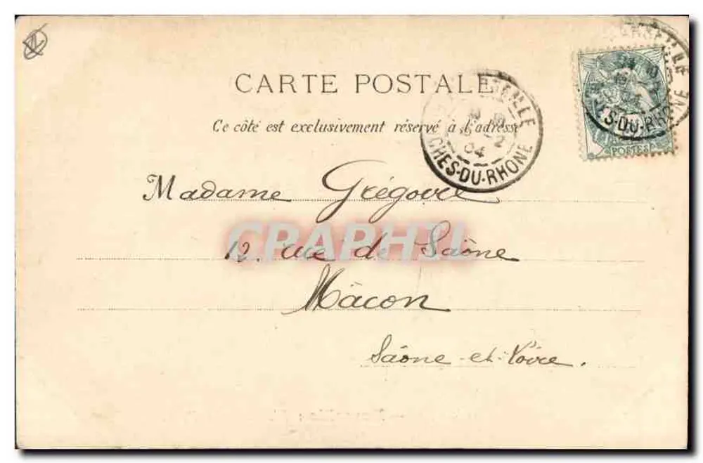 Marseille : A entrada do Port — G. M. 166 — Editor Bonnay - Verso