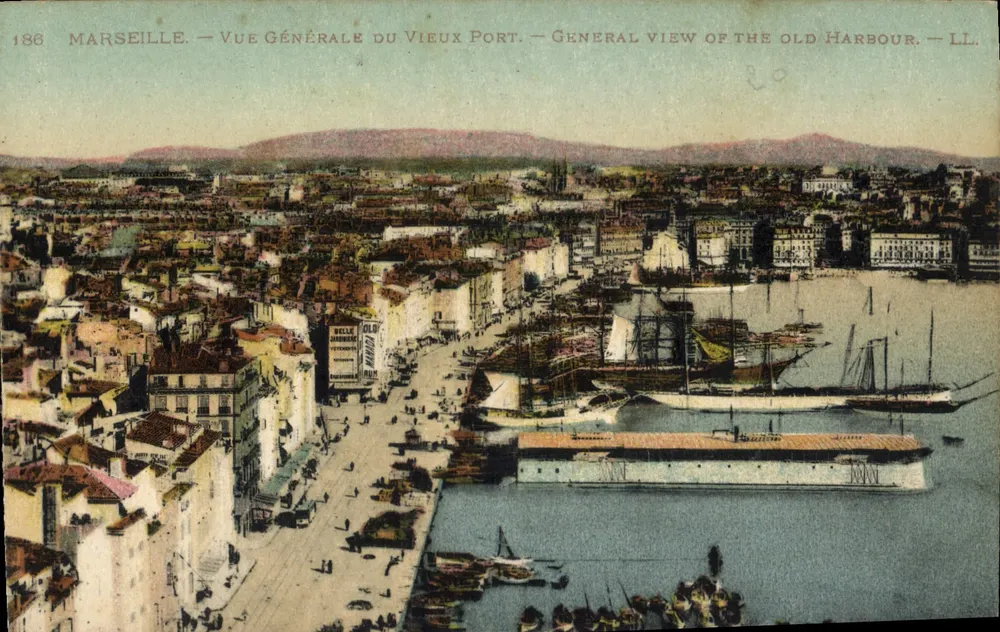 Marseille — Allgemeiner Blick auf den alten Hafen — LL - Vorderseite
