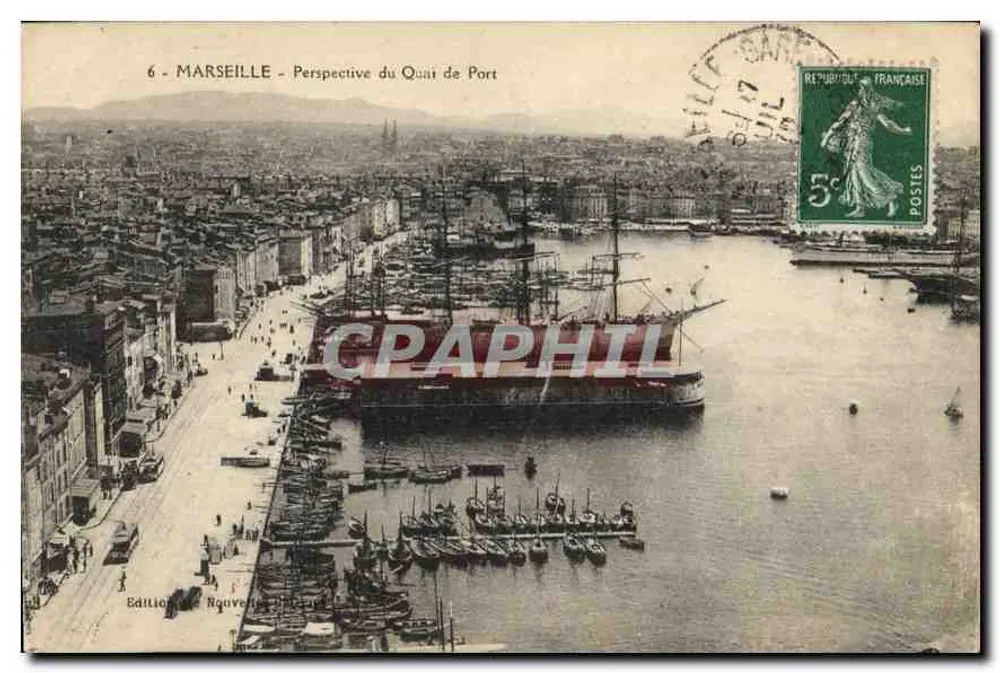 Marseille - Perspectiva do Quai de Port — editor: Éditions du Quai de Port, n°6 - Frente