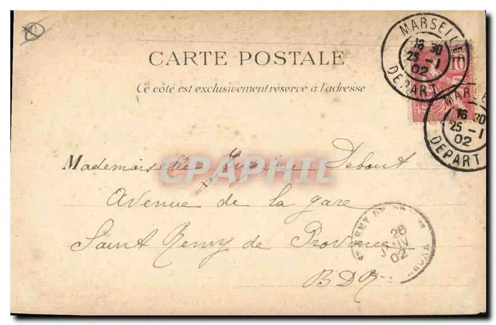 Eingang zu den neuen Häfen — Marseille — Edition C. MARILL n°22 - Rückseite