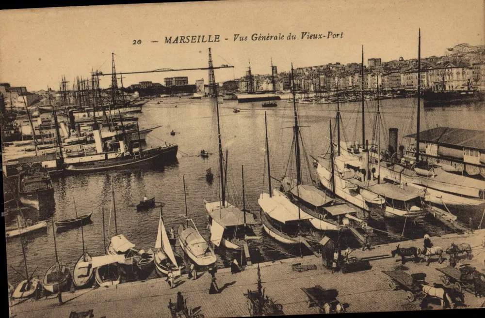 Marseille — Allgemeiner Blick auf den Vieux-Port — Verlag unbekannt, n° 20 - Vorderseite
